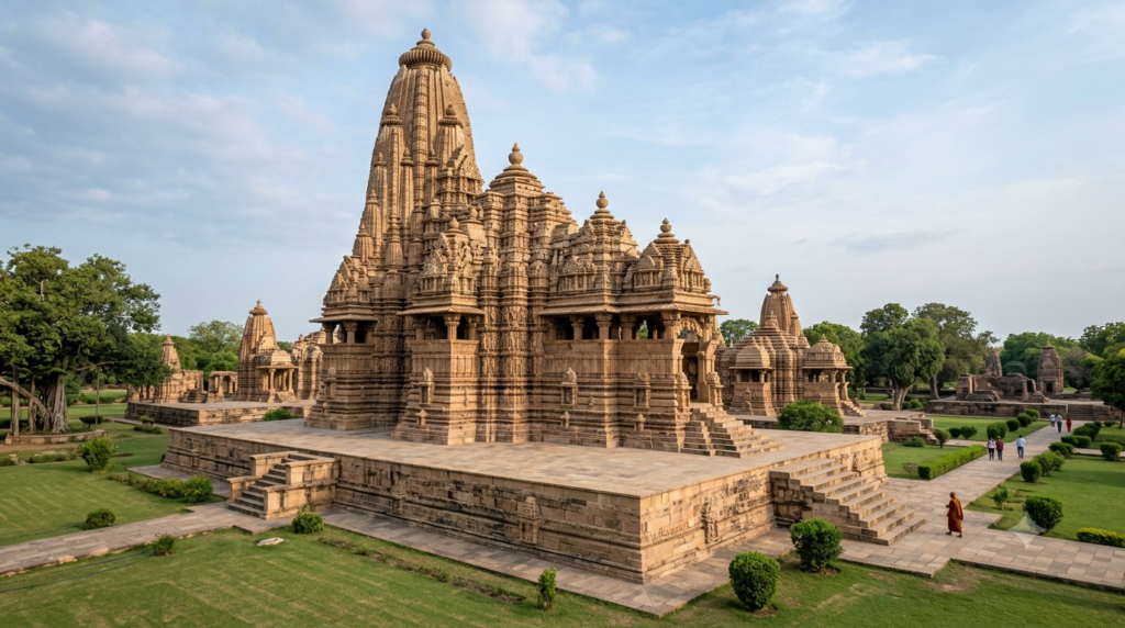 Devi Jagadambi Temple Darshan – carved sandstone temple in Khajuraho's Western Group