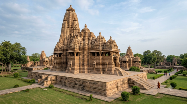 Devi Jagadambi Temple Darshan – carved sandstone temple in Khajuraho's Western Group