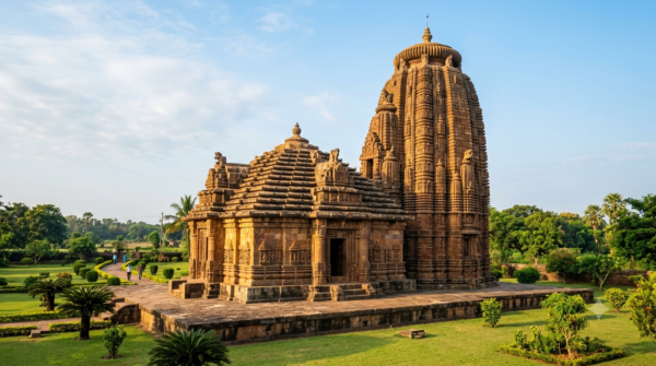 Raja Rani Temple Darshan — 11th-century sandstone monument and garden, Bhubaneswar
