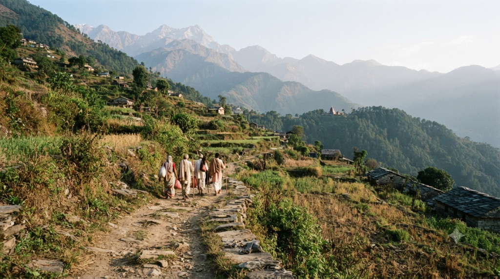 Ardha Badri Darshan Timings guide with remote Himalayan pilgrimage trail