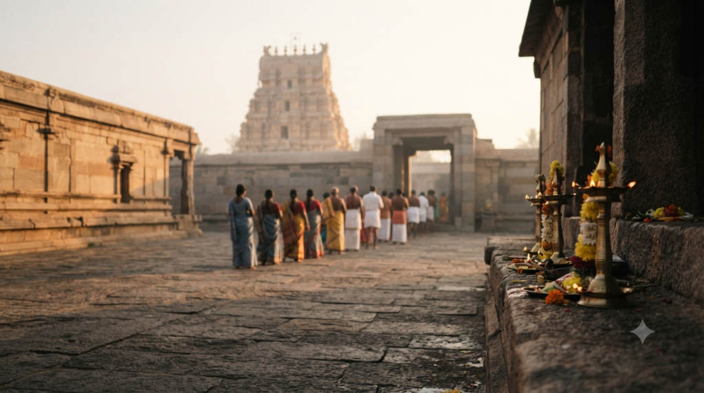 Kumararama temple darshan timings guide — morning queue at the Samalkota Pancharama shrine