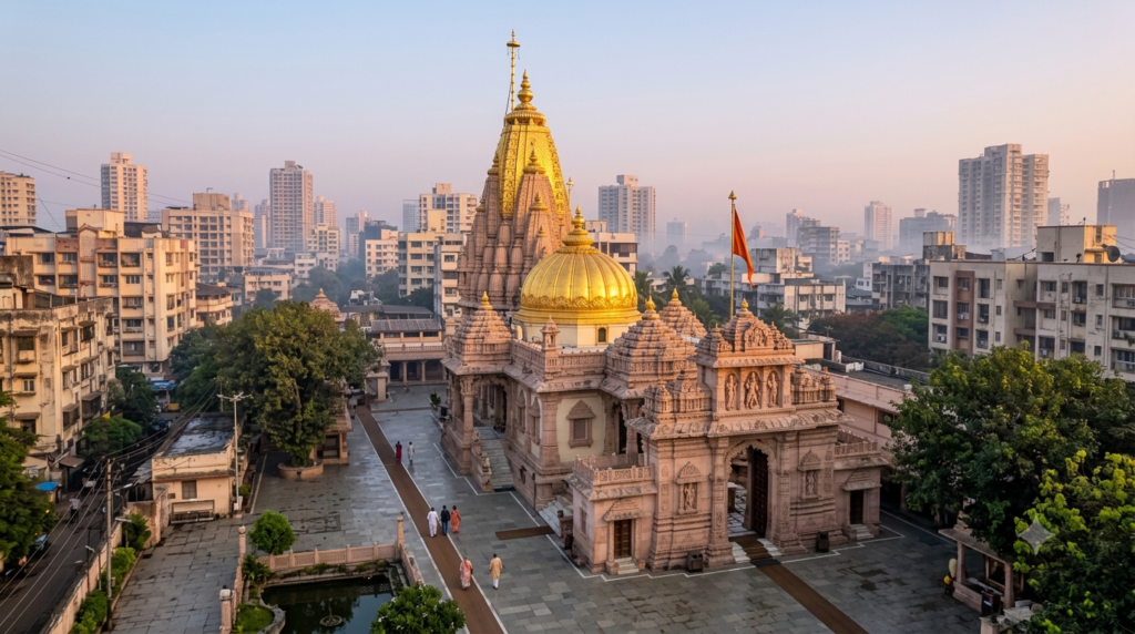 Siddhivinayak Temple darshan – gold-domed Ganapati shrine in Prabhadevi, Mumbai