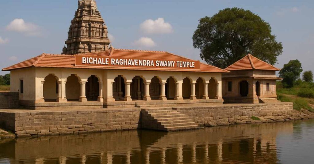 Bichale Raghavendra Swamy Temple by the Tungabhadra River