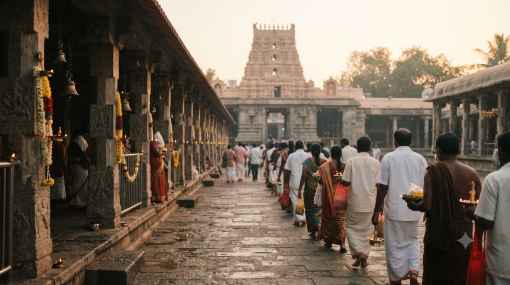 Kanipakam Temple Arjitha Sevas booking and devotee queue