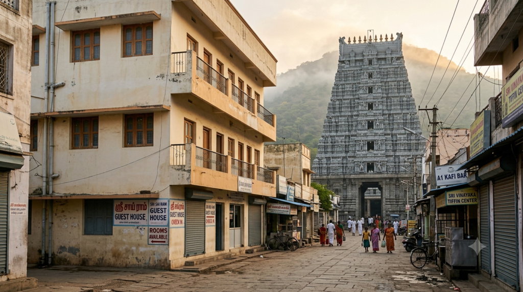 Bharadwaja Sadan Srikalahasti rooms guest house on Sannidhi Street near the temple gopuram