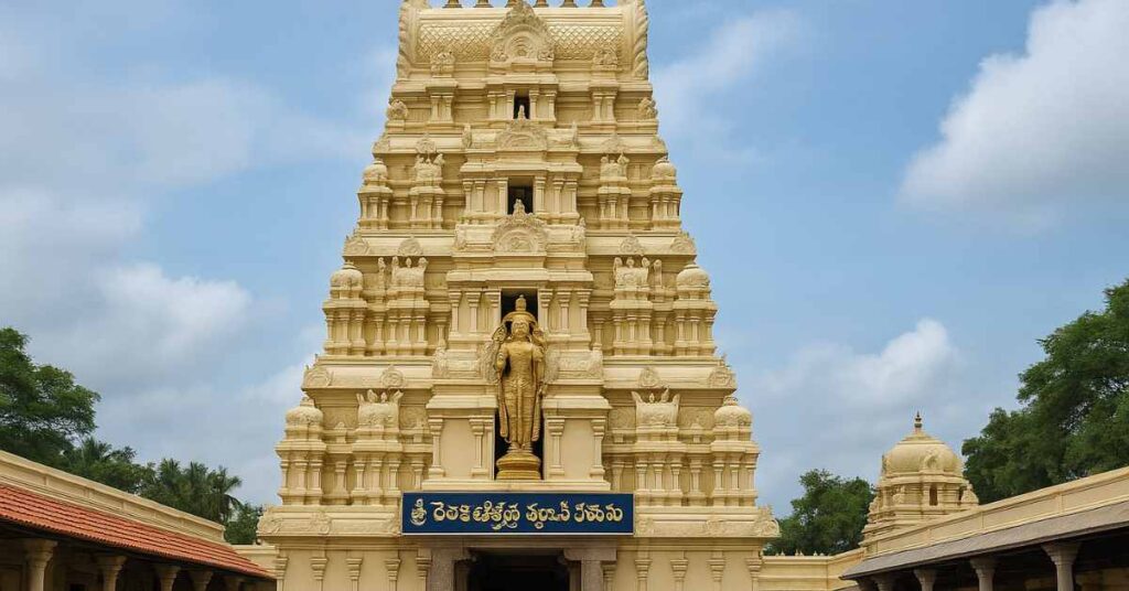Sri Kalyana Venkateswara Swamy Temple gopuram at Srinivasa Mangapuram in a clear daytime view