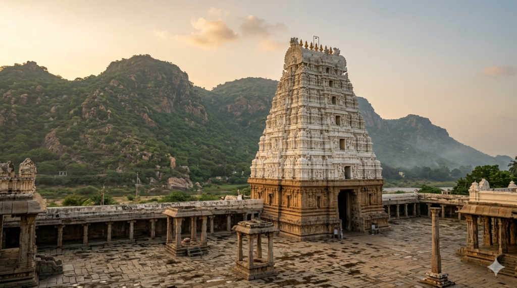 Srikalahasti Temple gopuram, key stop when planning Kalahasti before or after Tirupati