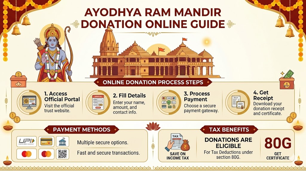 Ayodhya Ram Mandir donation online payment guide