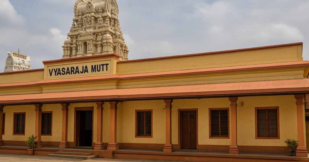 Vyasaraja Mutt Tirumala exterior view with gopuram and entrance
