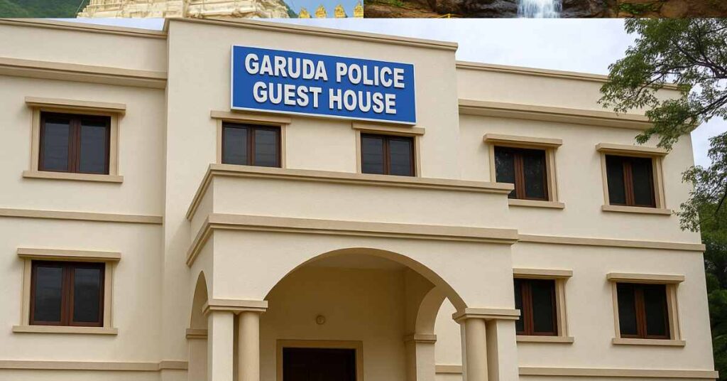 Garuda Police Guest House Tirumala front view with modern architecture