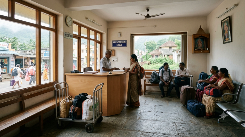 Vyasaraja Mutt Tirumala rooms guide showing pilgrim accommodation planning