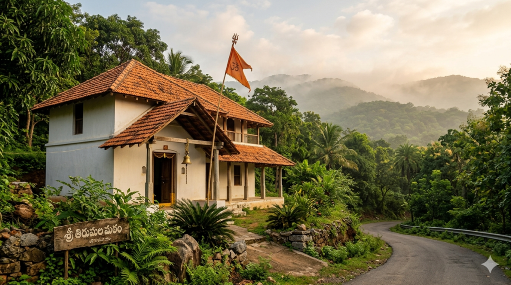 Pushpagiri Mutt Tirumala building offering pilgrim rooms near the Venkateswara temple