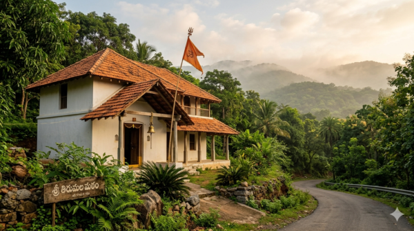 Pushpagiri Mutt Tirumala building offering pilgrim rooms near the Venkateswara temple
