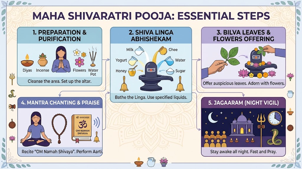 Maha Shivaratri pooja vidhanam telugu steps mantras