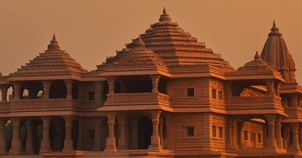 Ram Mandir Ayodhya “Ram Mandir Ayodhya Temple at sunset – architecture, history, and spiritual significance”