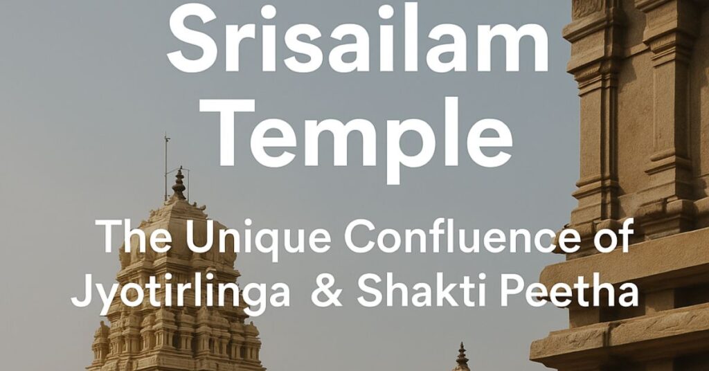Srisailam Temple Srisailam Temple view showing Dravidian-style gopurams of Mallikarjuna Jyotirlinga and Bhramaramba Shakti Peetha in Andhra Pradesh