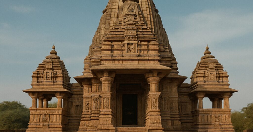 Ancient Kosaleshwar Temple with Nagara-style architecture, showcasing sacred geometry and pilgrimage significance in Hindu spirituality.