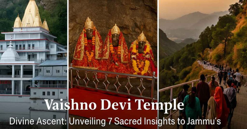 Vaishno Devi Temple Pilgrims ascending to Vaishno Devi Temple in Trikuta Hills, Jammu – cave shrine of Goddess Durga, one of India’s 108 Shakti Peethas