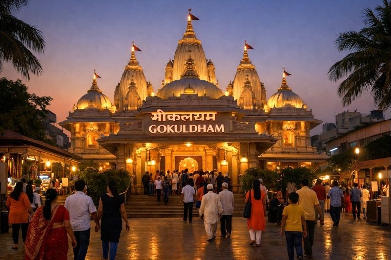 Gokuldham Temple Darshan Mumbai evening view