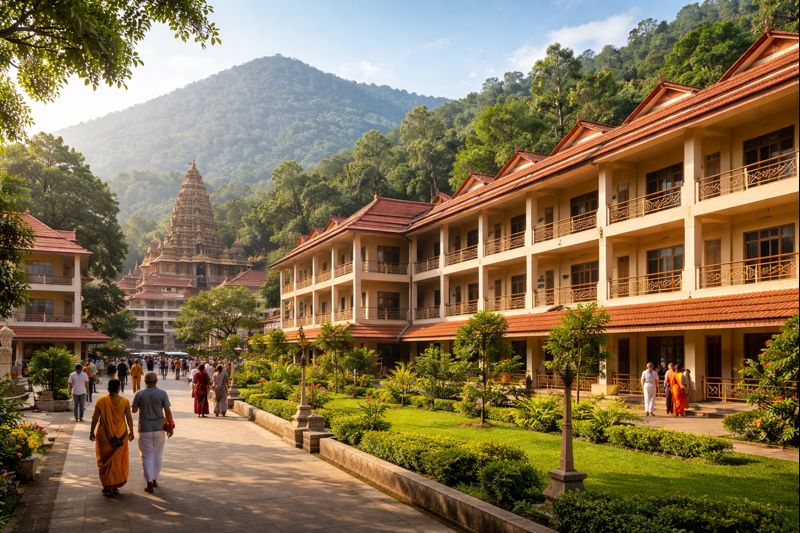 Sringeri Temple Accommodation Rooms at Sringeri Sharada Peetham lodging