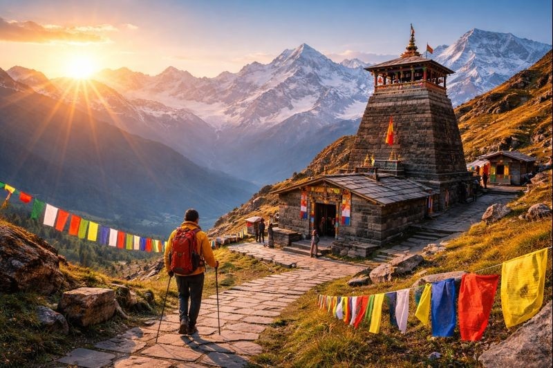 Tungnath Temple Darshan with Himalayan views