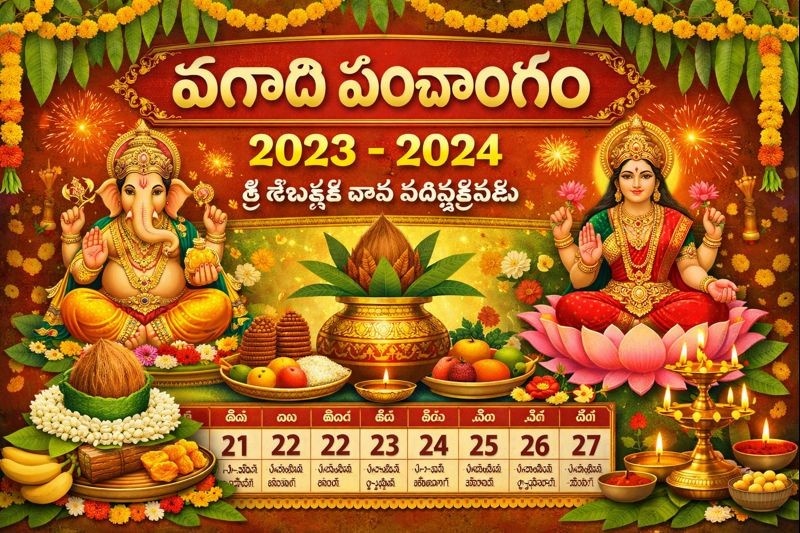 Ugadi Panchangam 2023 2024 Telugu Sobhakritu PDF cover image