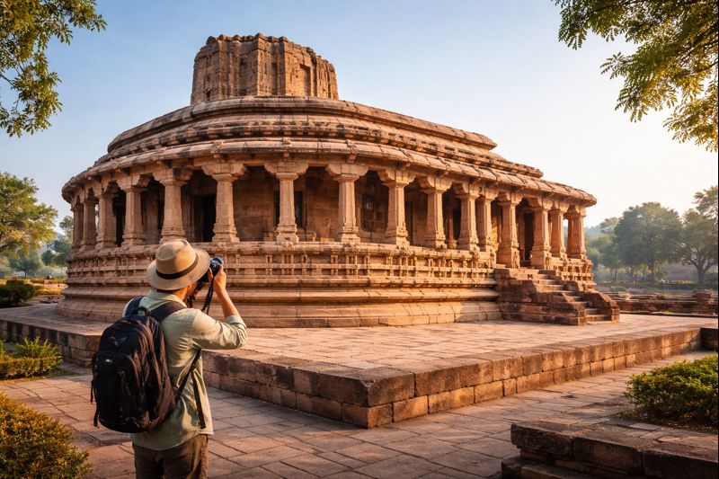 Durga Temple Aihole Darshan with ancient temple architecture