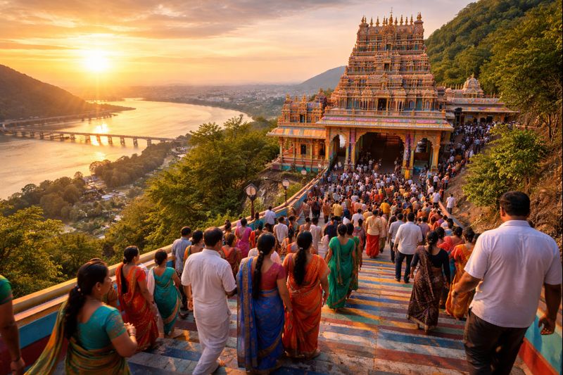 Kanaka Durga Temple Vijayawada Darshan at Indrakeeladri hill