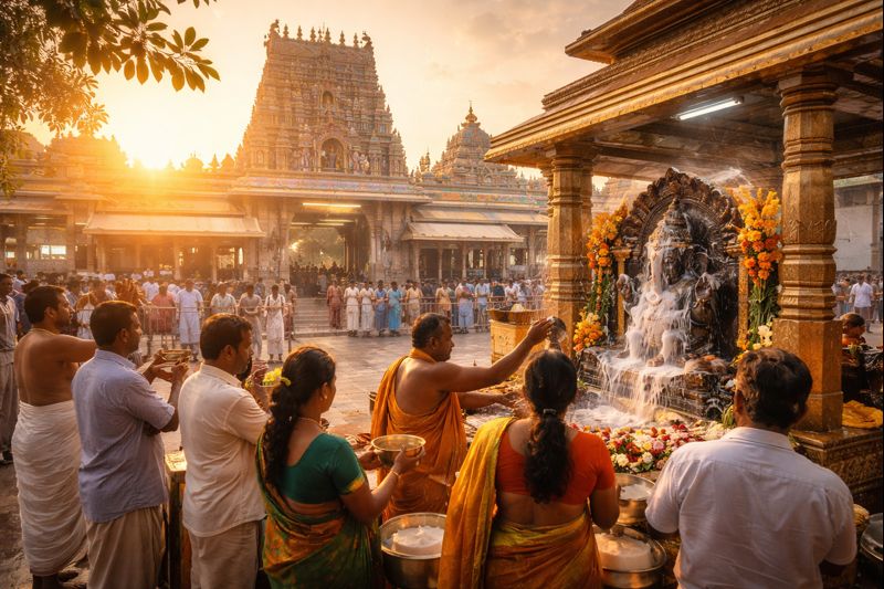 Kanipakam Temple Palabhishekam Timings Cost Online Booking ritual at sunrise