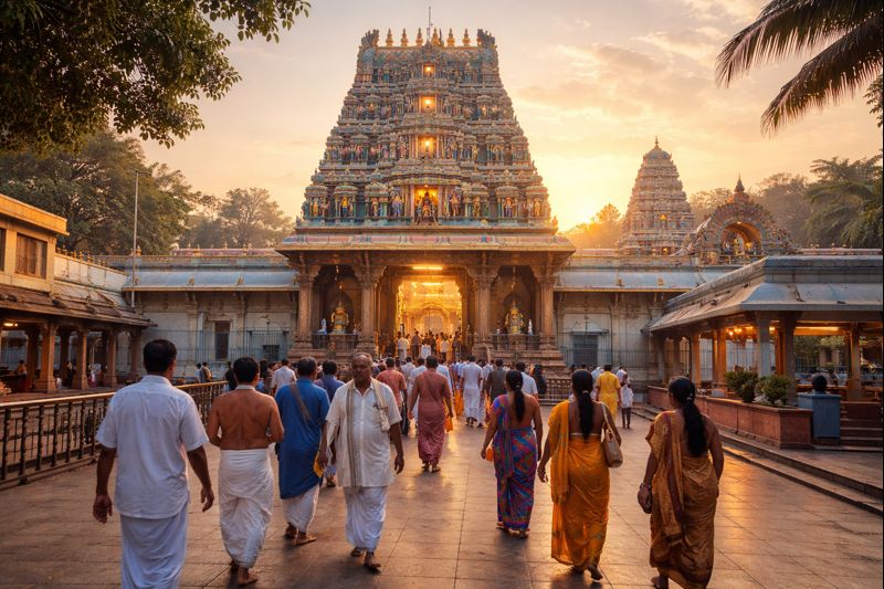Kanipakam Temple Timings Opening early morning darshan scene