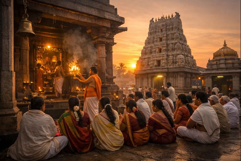 Kanipakam Temple Udayaasthamaya Seva devotional morning