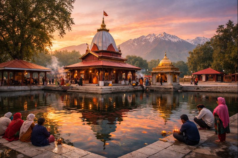 Kheer Bhawani Temple Srinagar sacred spring and temple complex