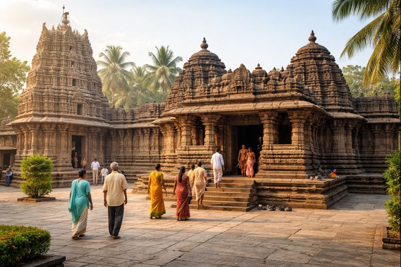 Lakshmi Narasimha Temple Bhadravati Darshan guide exterior view