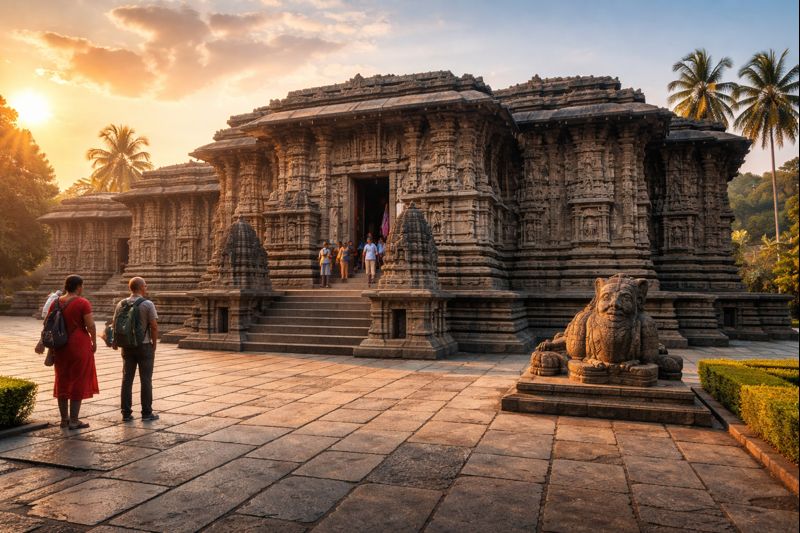 Darshan Bhadravati Temple Hoysaleswara ancient Hoysaleswara Temple architecture