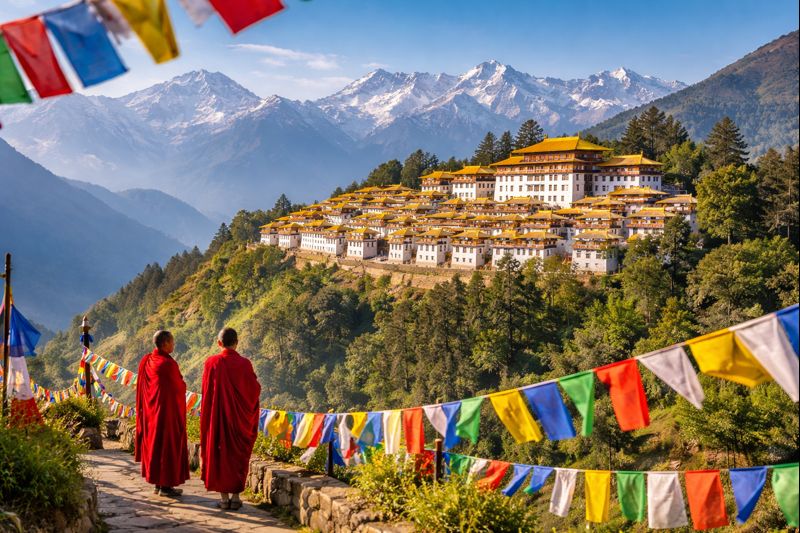Tawang Monastery Arunachal Pradesh Visiting panoramic view