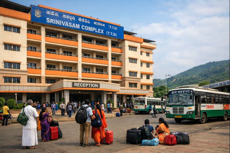 Tirupati Srinivasam Complex Room accommodation exterior