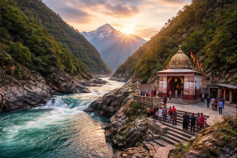 Vishnuprayag Darshan Visiting Timings at sacred river confluence and temple