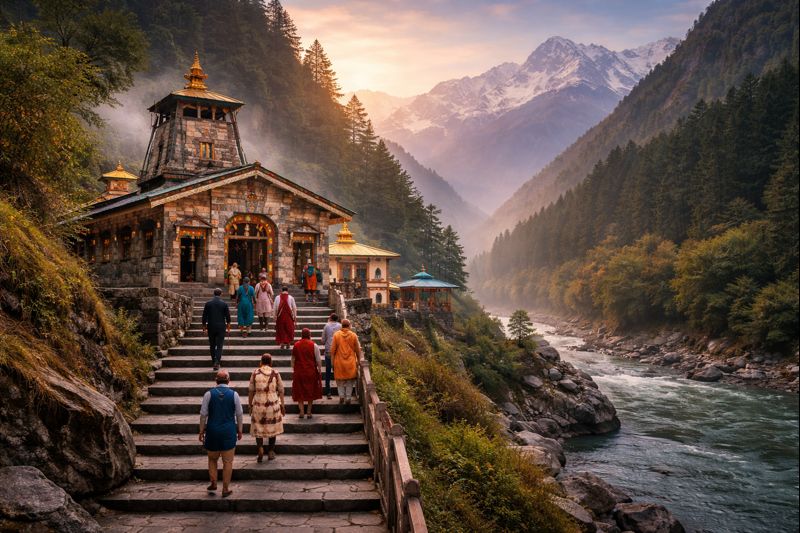 Yogadhyan Badri Darshan Timings travel and temple scene