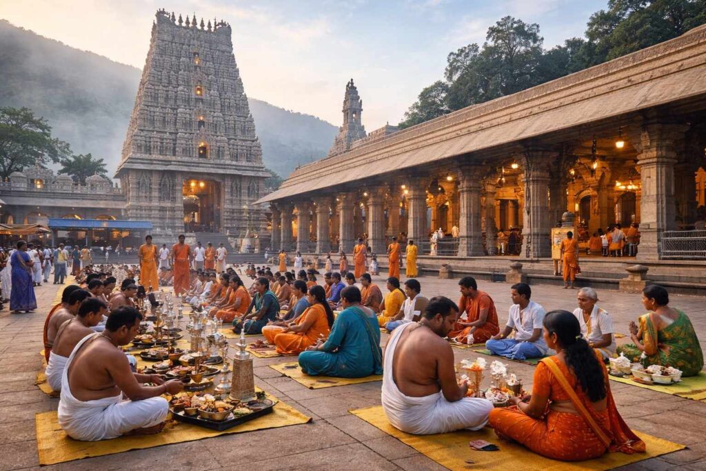 Auspicious Day Rahu Ketu Pooja at Sri Kalahasti Temple.