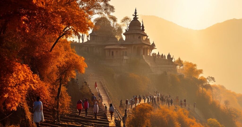 Khandoba Jejuri Temple Online pilgrimage view atop hill
