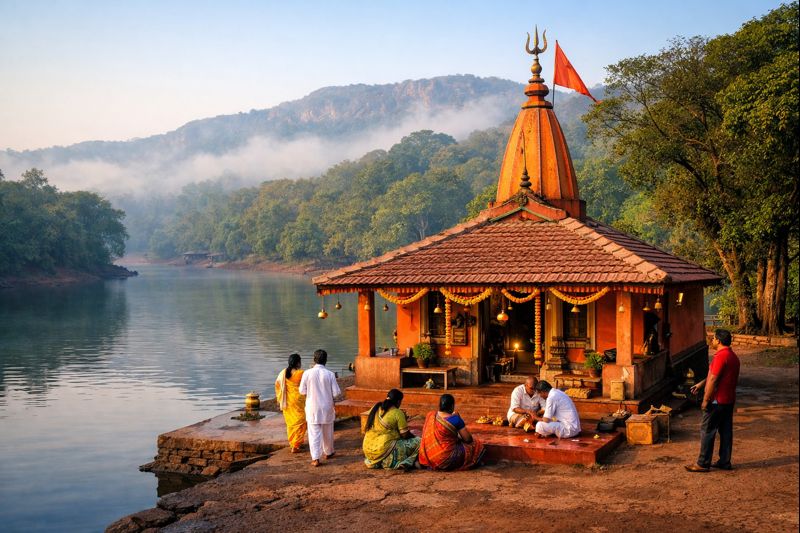 Pisharnath Mahadev Darshan Online scenic temple view