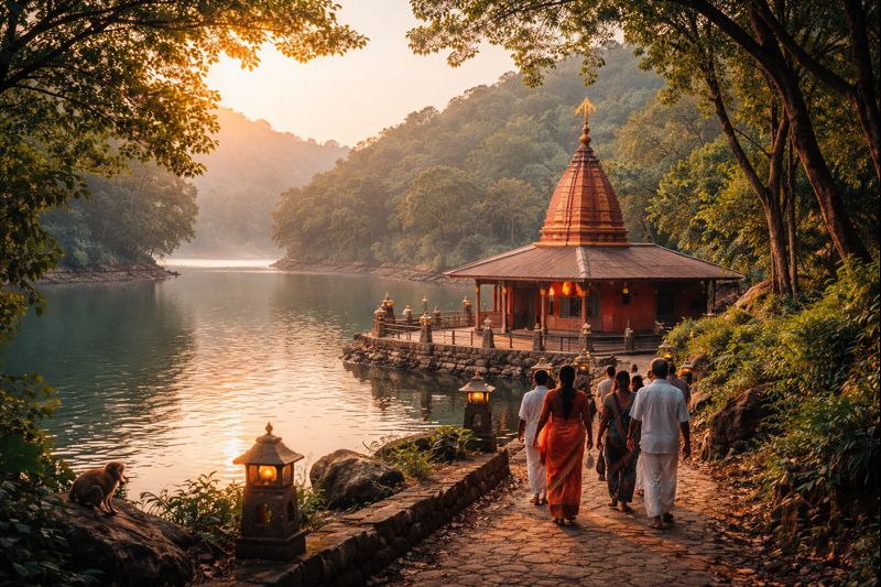 Pisharnath Mahadev Temple Special darshan at serene Charlotte Lake