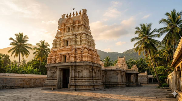 Siruvapuri Murugan Temple rooms and gopuram entrance near Chennai