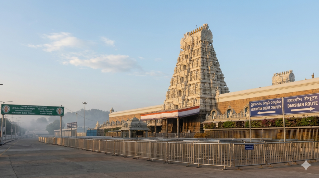 TTD fake recommendation letters scam warning at Tirumala temple darshan entrance