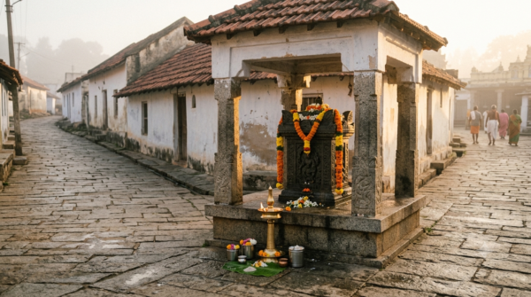 Vengamamba Brindavanam Tirumala samadhi memorial shrine on the mada street