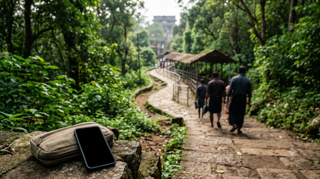 Sabarimala mobile phone rules and pilgrims on a forested approach to temple darshan